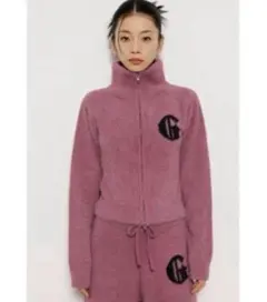 【LAGUA GEM 】LOGO SHAGGY TOPSピンク