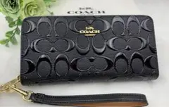 新品 未使用✨COACH ブラック レザー 長財布