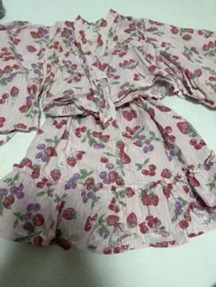 いちご柄 浴衣・帯セット