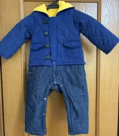 BREEZE ベビーアウター サイズ80 ネイビー/イエロー