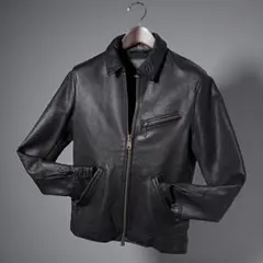 ジャックローズ アンティーク ライダースジャケット シングル ゴートレザー 美品