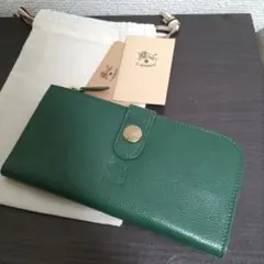 新品 イルビゾンテ 本革 レザー 財布 ウォレット ヴェルデ グリーン