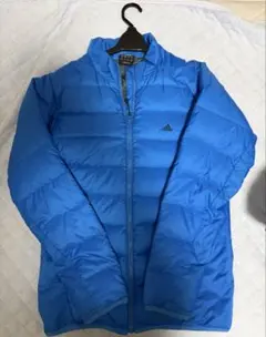 adidas CLIMAPROOF 青 ダウンジャケット