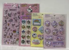 スヌーピー　ウォーターシール　おはじきシール　ぷくぷくシール　４枚セット