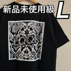 新品未使用級 LQQK STUDIO ルックスタジオ プリントT ブラック Lのサムネイル