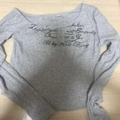 ピチT グレー 長袖Tシャツ y2k