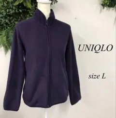 ＊UNIQLO　フリースジャケット　フルジップ　Ꮮ　パープル　レディース