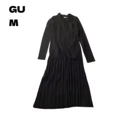 GU ニットワンピース ブラック M 古着