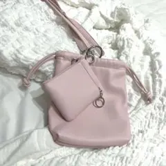 【美品】LOWRYSFARM ショルダーバッグ ピンク