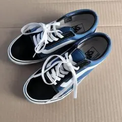 VANS オールドスクール 24.5cm ブルー/ブラック ULTRACUSH