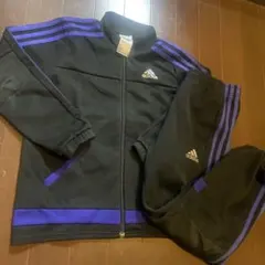 adidas ジャージ ブラック/パープル 130
