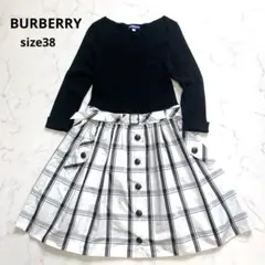 BURBERRY バーバリー　ニットドッキングフレアワンピース　 M ホースロゴのサムネイル