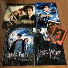 ハリーポッター　映画パンフレット4冊　バッチ　カード
