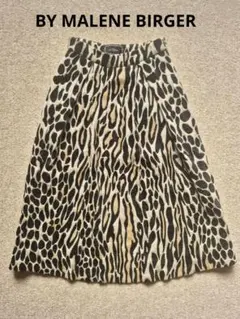 美品 BY MALENE BIRGER ジャガード ヒョウ柄 フレアスカート S