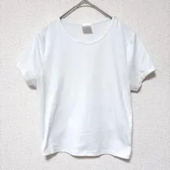 【XS】Tシャツ ホワイト クロップド丈 無地 シンプル 古着 USED 春 夏