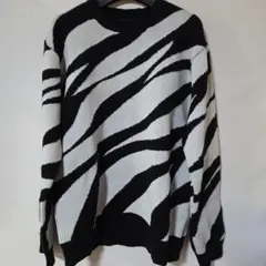 AZUL BY MOUSSY ゼブラ柄ニット M