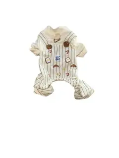 犬用ストライプオーバーオールxs