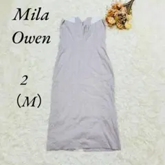 《ミラオーウェン》ノースリーブ/ロングワンピース /ストレッチ/リネン/M
