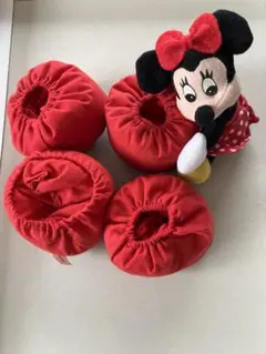 ミニーマウスデザイン椅子脚カバー 4個セット未使用訳あり