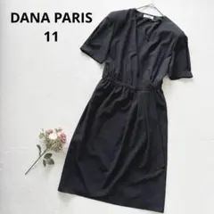 ダナパリ ブラック ひざ丈 ワンピース ドレス 半袖 フォーマル 礼服 11