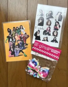 〖新品未開封〗E-girls ポストカード2枚＋シュシュ