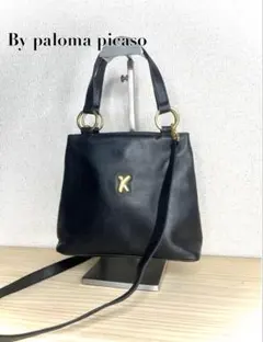 良品★ パロマピカソ　2way ショルダーバッグ　黒 金　ハンドバッグ　手提げ鞄のサムネイル