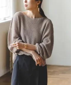 こみか:NOBLEペーパーヤーンカノコバッグVプルオーバー　セージグリーン メルカリ