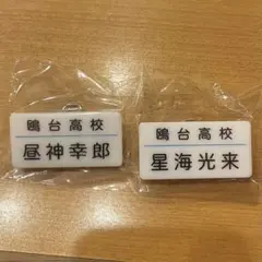 ハイキュー ‼︎ 頂ストア 名札クリップ 星海光来 昼神幸郎 鴎台高校