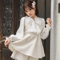 ロジータ BIGリボンツイードセットアップ ホワイト