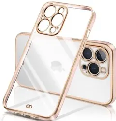 iPhone13Pro ケース クリア 透明 カバー メッキ加工 耐衝撃 ソフト
