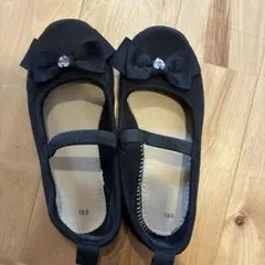 リボン付きブラックフォーマルシューズ 19.0cm