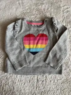 baby GAP グレー ハート柄 ニットセーター 6-12ヶ月