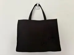 お受験自立バッグ　リボン付きブラックトート