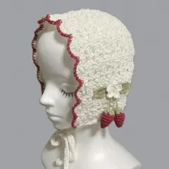 【ꪔ̤̮様専用】 ボンネット イチゴ　ヘッドドレス バラクラバ バブーシュカ