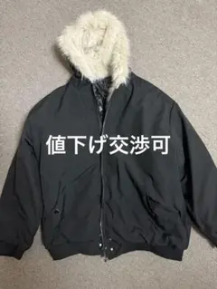 黒 ナイロン ジャケット フード付き