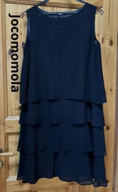 ホコモモラ Blackのティアードワンピース ゆったり