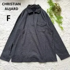 CHRISTIAN AUJARD◆グレーハーフジップカットソー(F)グレー