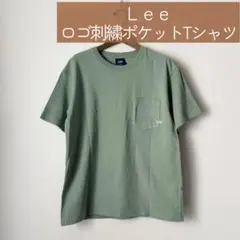 USED｜Lee｜ はみ出しロゴ刺繍Ｔシャツ　Mサイズ　ユニセックスのサムネイル