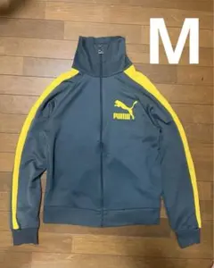 PUMAプーマ トラックジャケット M グレー黄色 あいみょん色違い
