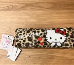 ハローキティ ヒョウ柄 ピンク ポーチ 筆箱 ペンケース サンリオ 化粧 ギャル
