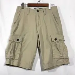 【AMERICAN EAGLE】W28コットン100％カーゴパンツ　ハーフパンツのサムネイル