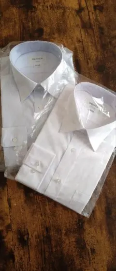 オリヒカ メンズ 白+水色ワイシャツ長袖2枚セット 新品未使用 未開封 Lサイズ