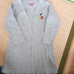 ミッキーマウス カーディガン グレー
