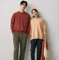 PLST★エクストラファインメリノウールブレンドVネックセーター