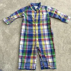 Ralph Lauren チェック柄シャツロンパース 70/80