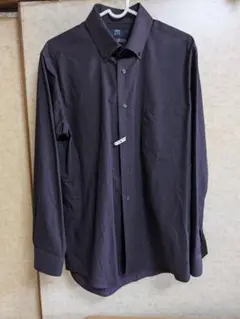 PERSON'S FOR MEN ダークパープル ストライプ 長袖シャツ