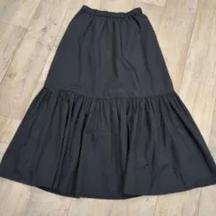 GU ティアードロングスカートブラック　サイズL 　品番340832
