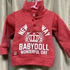 BABYDOLL レッド トレーナー 90cm