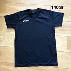 アシックス　asics 黒 半袖シャツ 140