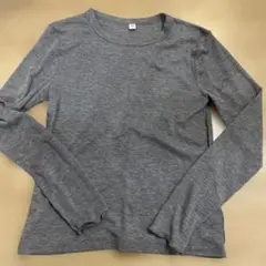 GU シアートップス 長袖 Sサイズ グレー